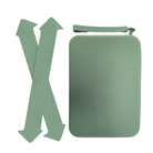 Sage Green Clutch Bag with handle for handheld device and matching straps made with high grade, silky-soft silicone, companion for a comfy, secure grip that makes reading anywhere drop-free! - Buy Kindle Accessories Direct