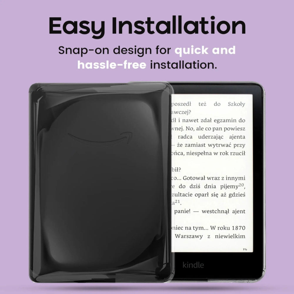 Clear Kindle Case protects your kindle with sleek, smooth design and no bumper corners - Buy Kindle Accessories Direct